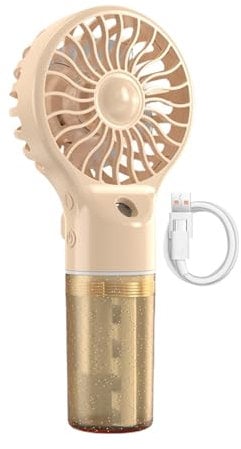 Joberio Portable Fan Mister | Rechargeable Personal Fan - Portable Handheld Misting Fan, Rechargeable Personal Mister Fan with 4 Speed for Travel Outdoors