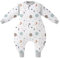 Unnivoll Schlafsack Baby Winter mit Füßen 2,5 Tog Baby Schlafsack mit Abnehmbare Ärmel Baumwolle Babyschlafsack Winterschlafsack Baby Warm und Weich 100 cm für Jungen Mädchen Grauer Himmel