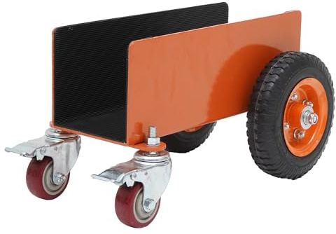 Nisorpa Chariot de porte très résistant, capacité de 500 kg, chariot à 4 roues en dalle de granit, déménageur de cloison sèche avec roues pneumatiques de 20,3 cm, chariot de panneau pour chariots de