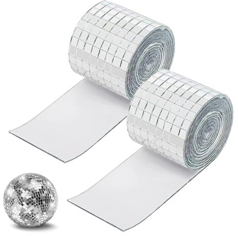 3200 Pièces de Mini Carreaux de Mosaïque Miroir en Verre, Autocollant Mosaique Verre Carreaux de Mosaïque Miroir Carrelage Carrelage Miroir Mosaïque Carré Autocollants, 5x5mm - pour Décoration DIY