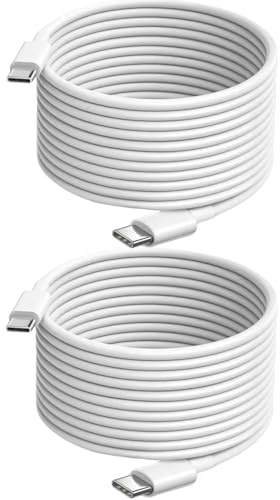 ONGAHON Extra Langes USB C auf USB C Kabel 6M 60 W Schnellladung 2 Stück | verpatzt mit MacBooks, iPads, iPhones 17/16/15. Serien, SamsungGalaxie S24, Switch, Dell, HP, und jede USB-C Gerät