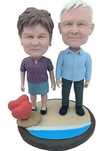 Wackelkopf für Paare, Jahrestag, Ruhestand, Geschenk, generischer Wackelkopf, individuell, einzigartig, handgefertigt, Wackelkopf-Figur, personalisierbar, individuell, Actionfigur basierend auf Ihrem