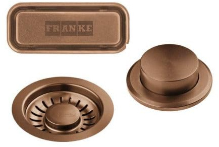 Franke Mythos Masterpiece Siebkorb-Set aus Kupfer mit Druckknopf für automatische Entleerung 112.0653.041