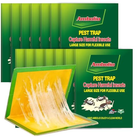 Kakerlakenfallen,15 Stück Schabenfalle,Kakerlaken Falle,Kakalakenfallen,Insektenfalle,für Schaben Monitoring,Ungiftig,Spinnenfänger zur Küche,Garten,Haus und Wohnbereiche,Lagerhalle
