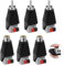 AXFEE 6PCS RCA to Speaker Wire Adapter, RCA-Male and Female to AV 2 Screw Female Adapter, Phono Jack Rca Speaker Wire Connectors, Video Audio Spring Press Type Balun Suitable for CCTV