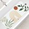 Alfombra Bañera Antideslizante Adulta -100 X 40 cm, Alfombrilla de Baño Antideslizante para Adulta, Alfombra Ducha Antideslizante, Resistente al Moho, sin BPA, Lavable a Máquina, Boho
