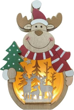 Trend Line Baum Holz 11 x 3 x 16 cm Natur/weiß Figur