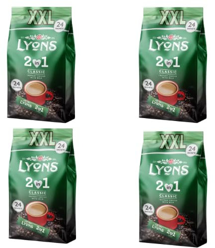 Lyons 2 In 1 Instant Coffee Assorted Sizes +FabFinds Mystery Mug (4, One Size)