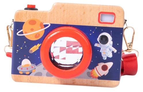 Kisangel Caméra créative Appareil Photo Enfant Enfants instantané pour caméra kaléidoscope Faire Semblant de Jouer à Un de caméra kaléidoscope Enfant Caméra des Jouets en Bois