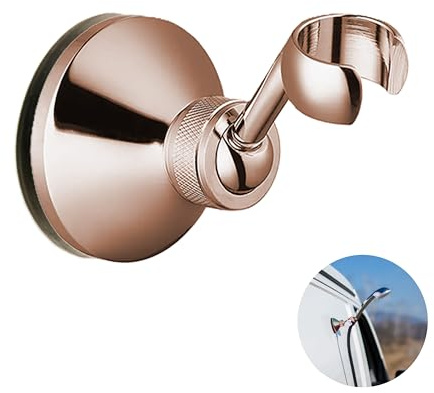 NatureSculpt Duschkopfhalter Magnetisch, 360° schwenkbar, Robustes und langlebiges Material, Perfekt für Van/Wohnmobile/Kastenwagen, Wasser und rostbeständig, Sicher und Rutschfest (Rosegold)