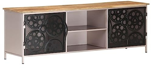 WEMYUFURN TV-Schrank tv Bank tv möbel Fernseher Schrank Couchtisch 120x30x40 cm Raues Mangoholz