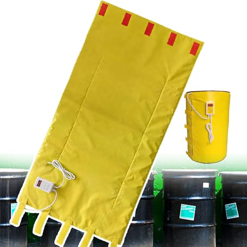 pedenencelia 2000w Pail Heating Blanket | Ibc Barrel Heater | For 55 Gal 0-200°C Adjustable W/Timer | Freeze Guard For Paints, Fuels, Industrial Liquids
