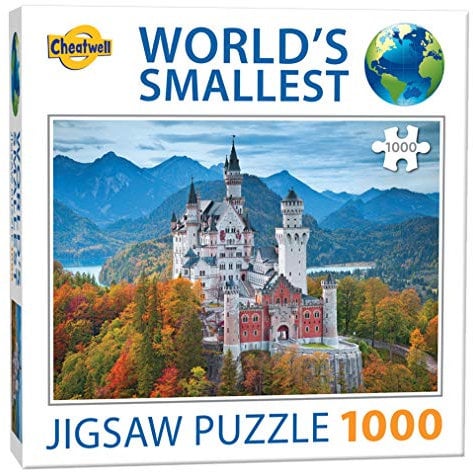 Cheatwell Games 13930 World's Smallest 1000 Piece Jigsaw Puzzle Neuschwanstein Castle, Various