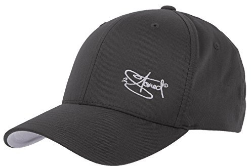 2Stoned Flexfit Baseball Cap Classic Dark Grey mit Stick Größe S/M (56 cm - 58 cm) für Damen, Herren und Jugendliche