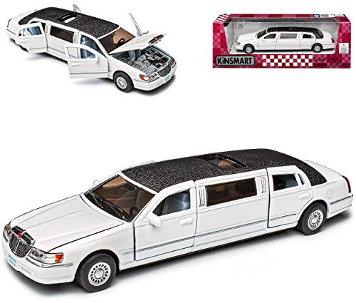 alles-meine.de GmbH Lincoln Town Car Stretch Limousine Weiss ca 1/43 1/36-1/46 Modellcarsonline Modell Auto mit individiuellem Wunschkennzeichen