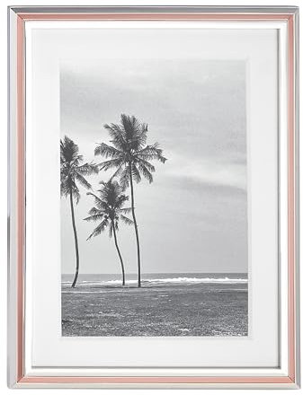 kate spade new york 5 x 7 Frame Rosy Glow-Marco de 5 x 7 Pulgadas, Acero con Sello Plateado, Rosa, 1.55 LB