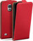 moex Flip Case für Samsung Galaxy S5 Mini Hülle klappbar mit 360 Grad Schutz, Handyhülle mit Displayschutz, PU Leder Handytasche Lederhülle, Flip Case Cover Klapphülle, Rot