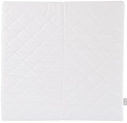 roba Laufgittermatratze 100 x 100 cm - Matratze für 4 eckige Laufgitter / Laufstall - Laufgittereinlage mit abnehmbarem Bezug - Weiß gesteppt