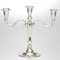 Kerzenleuchter Metall Silber 3-armig 22cm