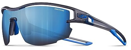 Julbo Aero Lunettes de Soleil Homme, Bleu (Translucide Grey/Bleu), 10 Centimeters