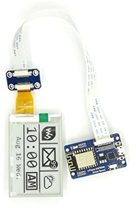 264x176 Resolution 2.7 Inch e-Paper Display HAT E-Ink Screen LCD Module SPI Interface with ESP8266 WiFi Driver Board for Raspberry Pi/Arduino/STM32/Jetson Nano