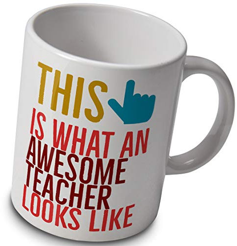 verytea This is What an Awesome Teacher Looks Like Mug – Great end of Term Gift for Teacher