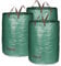 com-four® 3x Gartenabfallsack XL - 300L - 150gsm, Abfallsack für Gras, Laub, Hecke - faltbarer Gartensack mit Griffen - reißfeste Falttonne für Laub, Grünschnitt, Gartenabfälle (300 l - 3 Stück)