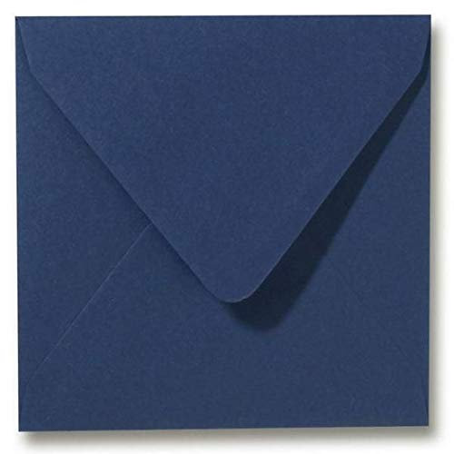 25 Briefumschläge quadratisch 14x14 cm - 100g/qm - versch. Farben zur Wahl (dunkelblau)