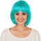 dressforfun Bob Perücke | Toller Haarschnitt mit Pony | Mit vielen Kostümen kombinierbar - diverse Farben (Türkis | Nr. 303649)