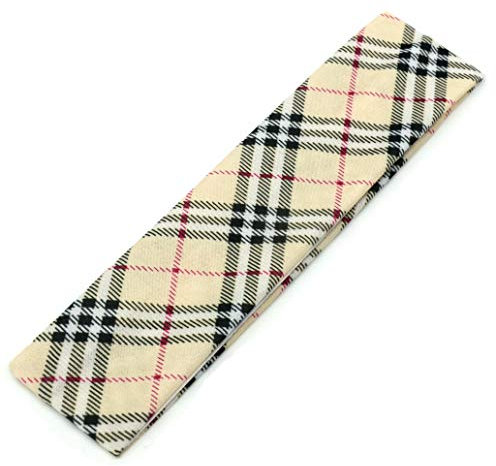 Kylie Haarband für Sport, Yoga, dehnbar, für Mädchen und Damen, einfarbig, Tartan Beige