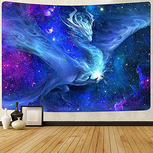 FEASRT Fantasy Dragon Tapisserie Galaxie Tapisserie Wandkunst Dekor für Schlafzimmer Wohnzimmer Wohnung Wohnheim Dekorationen Wandbehang Tapisserie 203,2 x 152,4 cm GTDSAY97