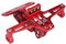 Kennzeichenhalter mit LED-Beleuchtung,Kennzeichenhalter Motorrad, Motorrad-Kennzeichenrahmen mit Licht Motorrad-Lizenzrahmen, Nummernschildhalterung (rot)