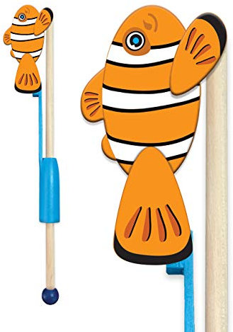 Animal Acrobats Tier Akrobaten - Clownfish von Deluxebase. EIN traditioneles Weltraum Holzspielzeug für (Klein-) Kinder.