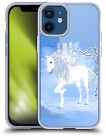 Head Case Designs Offizielle Simone Gatterwe Weisses Einhorn Pegasus Und Einhoerner Gelhülle [Militärischer Schutzgrad] Kompatibel Mit Apple iPhone 12 Mini Und Kompatibel Mit MagSafe