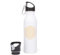 Bodhi Edelstahl-Trinkflasche, superleicht, bunt bedruckt mit farbenfrohen Design-Motiven, 700 ml, inkl. Karabiner-Deckel und Sport-Top, für Sport, Reise und Freizeit (Blume des Lebens, weiß)