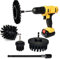 Power Grill Brush 5 Piece BBQ Cleaning Kit - Nylon Safe Bristle, Free Non, Wire-Safe for All Grates Stainless Steel Charcoal/Gas Scraper,Accessories Outdoor Gift for Dad/Men Cool Barbecue Cleaner