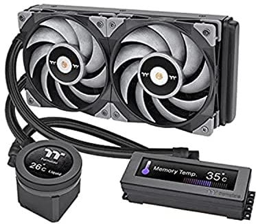 Thermaltake Floe RC Ultra 240 CPU & Memory AIO Liquid Cooler | All-In-One Liquid Cooler | LCD Display | Wasserkühlung | Gif Dateien | 2 * 12cm Lüfter