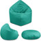2in1BuBiBag - 2in1 Sitzsack Bodenkissen - Outdoor Sitzsäcke Indoor Beanbag in 32 Farben und 4 Größen - Sitzkissen für Kinder und Erwachsene (155 cm, Türkis)