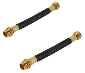 Boersite 2 Stück 2 Stück 0,2 m Gartenschlauch-Verlängerung Flexibler Schlauchadapter Kurzverbinder Schlauch mit integriertem Spiralschlauch für Schlauchtrommel/Wohnmobil/Luftentfeuchter (2)