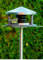 LicusDesign Vogelhaus mit Ständer wetterfest aus Edelstahl - Stabiles Vogelfutterhaus für draußen, modern aus Metall - Vogelfutterstation - Futterhaus für Vögel stehend