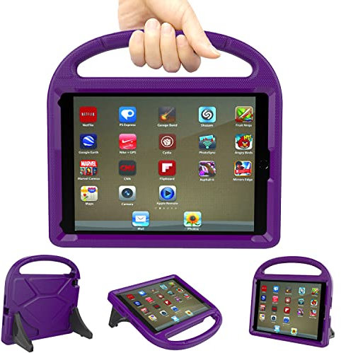 TrendGate iPad Hülle für Kinder - Stoßfest mit Griff und Ständer für iPad Air/Air 2/Pro 9,7 Zoll - Lila