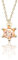 WEITING Creativo dulce multicolor garra diamond corona colgante niñas perla collar hexagonal estrella colgante collar lindo regalo de los niños-orange