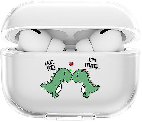 SharkProten Hülle für Airpods Kompatibel mit Airpods Pro 2 ohne Schlüsselanhänger Clear TPU Case für Airpod Pro 2 Transparent Ladehülle Schutzhülle für Damen und Herren