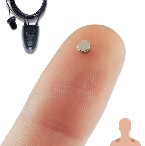 PingaOculto Spion Kopfhörer Bluetooth für Prüfung Mini Nano Unsichtbare Kopfhörer für Handy mit Mikrofon Kabel und Haftstreifen - Unsichtbar Ohrhörer Kabellos Headset Spicker (Spion Kopfhörer Nano V5)