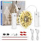 WOBANE Tira Led 5 Metros con Dual Sensor Movimiento, Tiras Led Bateria Recargable USB, Tira Luces Led Adhesivas Pilas Blanco Frio 6000 K, para Habitación,Escaleras,Pasillo