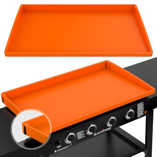 Silikon-Grillabdeckung für Blackstone-Grill, 91,4 cm, vollständige Schutzabdeckung, strapazierfähig, lebensmittelechtes Blackstone-Silikonmatte, Ganzjahresgrillzubehör (Orange)