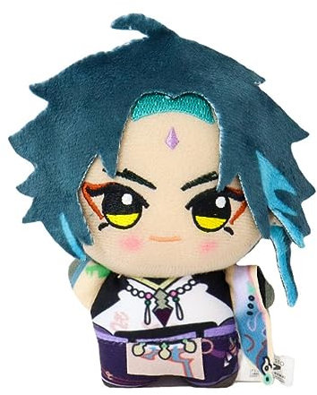 MayDee Genshin Figur Plüschtiere 10cm, Anime Figure Puppen Fans Kinder Geschenke Zimmer Party Dekoration, Genshin Plush Weiche Stoffpuppe (Xiao)