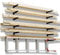 YYR Holz-Organizer und Holzregal, Wandhalterung, robustes Metallregal mit 6 Ebenen, hält bis zu 544 kg, für drinnen und draußen, Schwarz