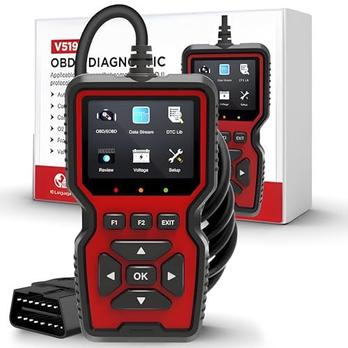 Retoo OBD2, Diagnosetester, Universal KFZ, Fehlercode, Lesegerät, Vollen, Funktionen für Europäische, Protokolle, Diagnosegerät, V519 Schwarze, Farbe