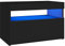 SECOLI TV Schrank LED 60 cm TV-Bank TV Lowboard mit LED-Beleuchtung Fernsehtisch Schwarz TV Board LED TV Schrank Fernsehschrank 60 x 35 x 40 cm